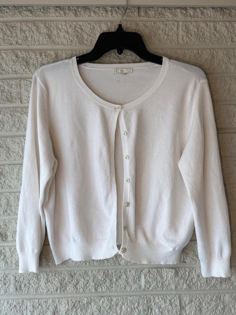 White Button-Up Cardigan C. Est 1946 (Cato)